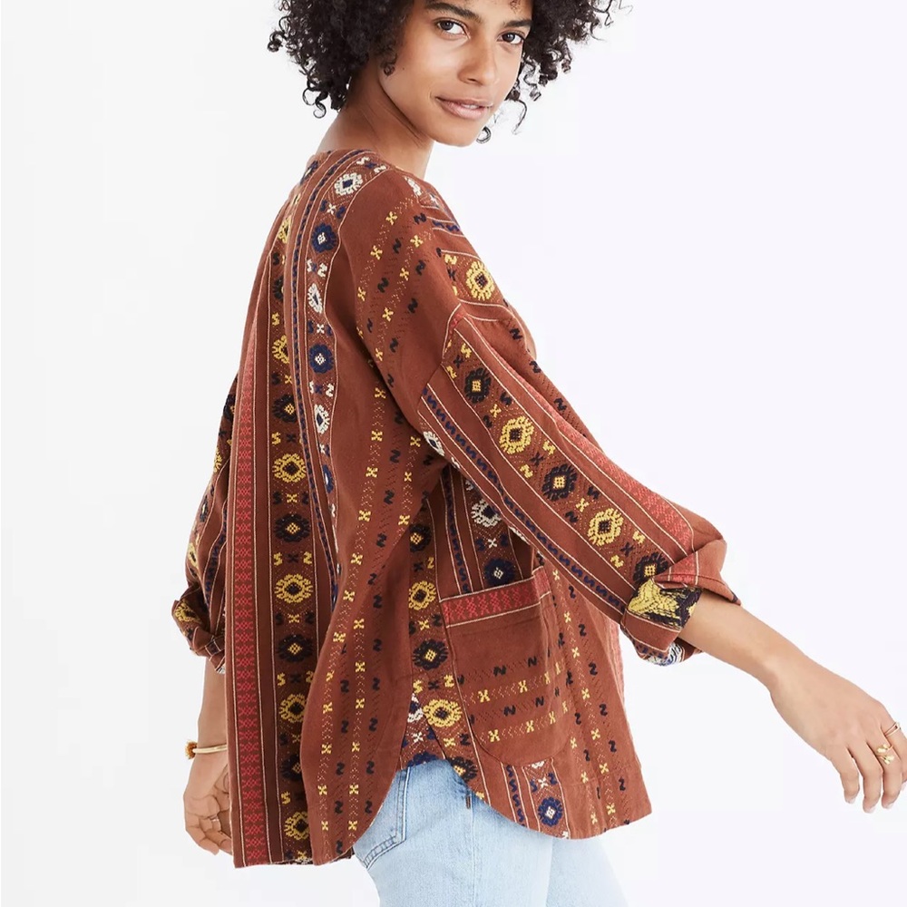Madewell Aztec Embroidered Jacket